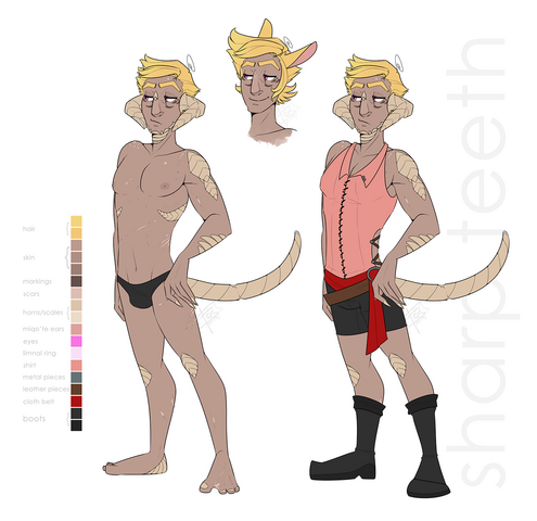 Sharp Teeth; Drawn in: 2017