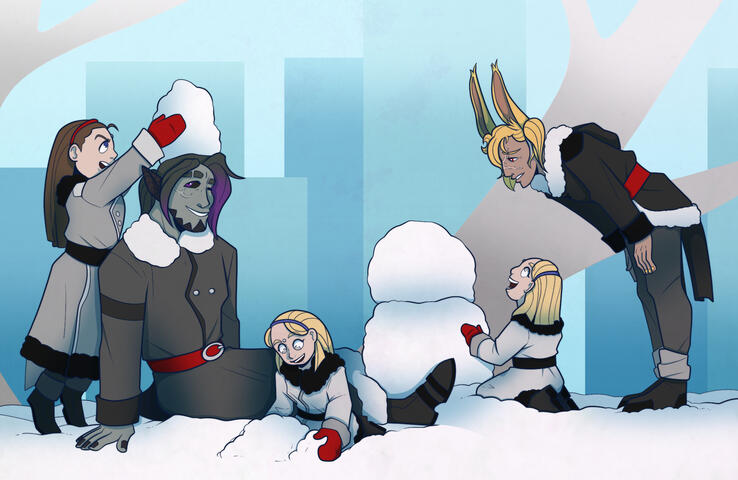 Sharp Teeth, Mavureaux, &amp; Family; Sketch by: @beeohoney