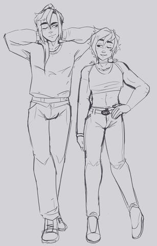 Tsuki &amp; Suzuka; By: @xaika