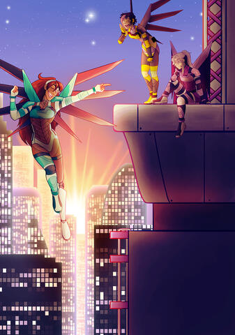 Lázaro, Suzuka, &amp; Tsuki; By: @qnerdi