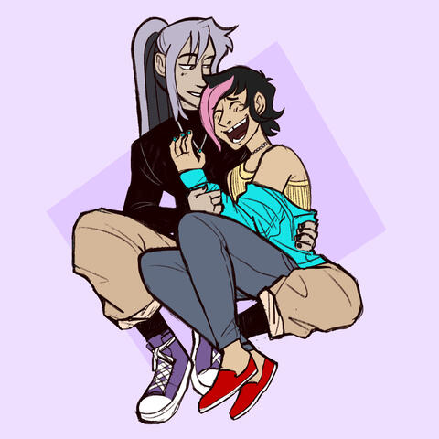 Tsuki & Suzuka; Sketch by: @beeohoney